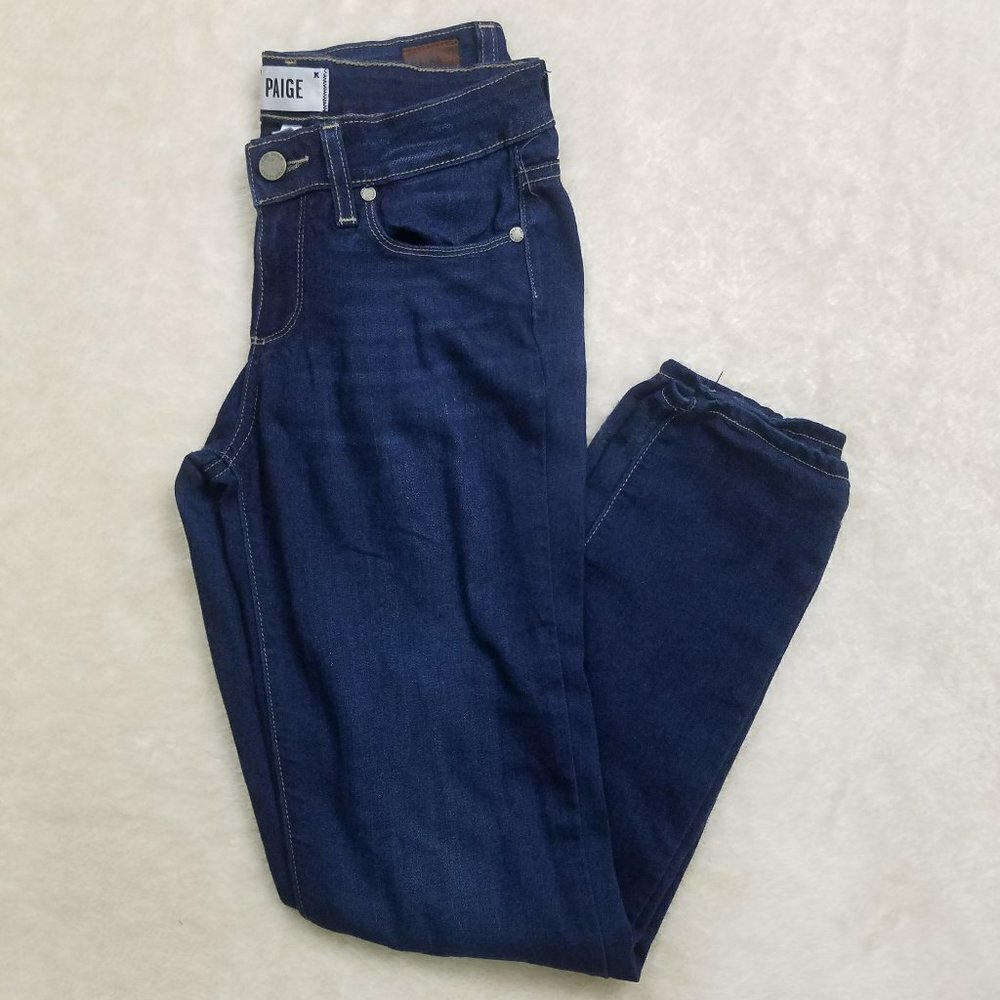 Paige Soft Dark Wash Skyline Ankle Peg In Palmo 26